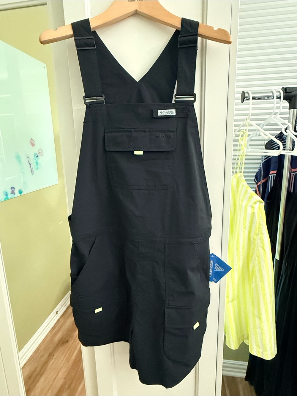 Columbia Black Utility Pinafore Overalls